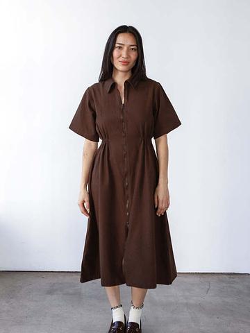 knee length dresses for ladies Noble Utility Dress in Hunter Green w/ Contrast Stitch Hunter Green / XL main image 1