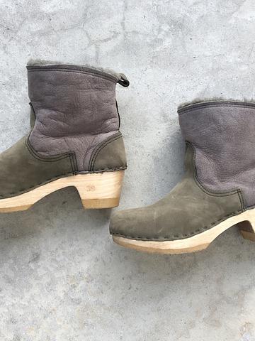 No 6 shearling clog boots best sale