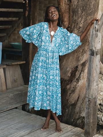 Daughters of India - Kyra Dress, mini, Jade, XS - Lucky Sweater